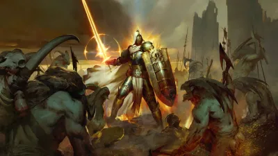 Official Lord of Hatred Paladin key art: a knight raising a shield